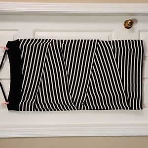 Black and White Striped Skirt